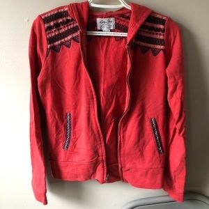 Red zip up Sweater